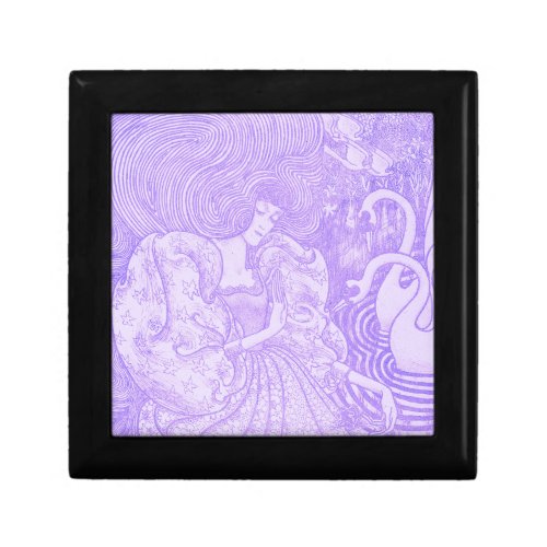 Vintage Art Nouveau in Purple Retro Gift Box