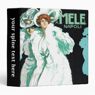 Vintage Art Nouveau, Italian Fashion, Fancy Women 3 Ring Binder