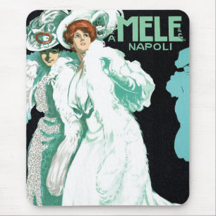 Vintage Art Nouveau, Italian Fashion, Fancy Women Mouse Pad