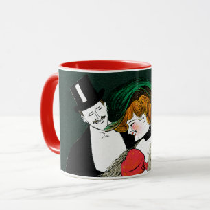 Vintage Art Nouveau, Italian Fashion Love Romance Mug
