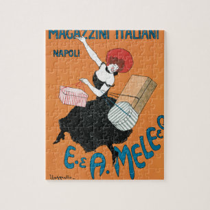 Vintage Art Nouveau, Italian Women Fashion Jigsaw Puzzle