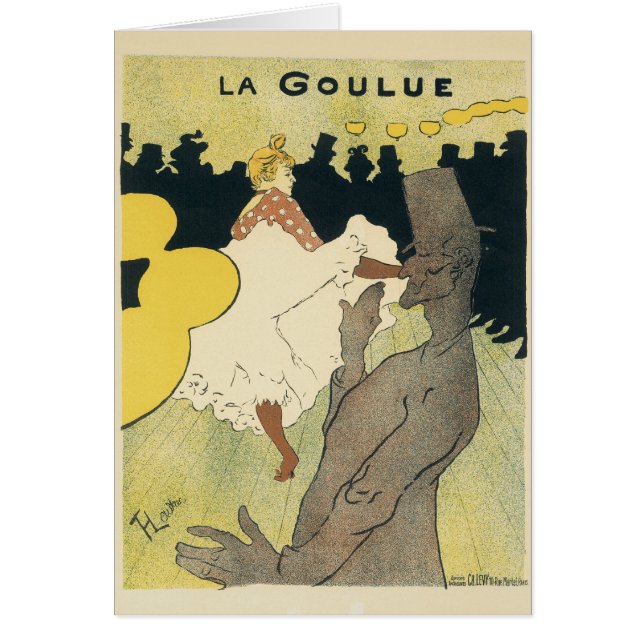 Vintage Art Nouveau, La Goulue by Toulouse Lautrec (Front)