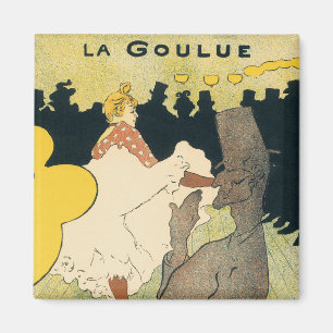 Vintage Art Nouveau, La Goulue by Toulouse Lautrec Magnet