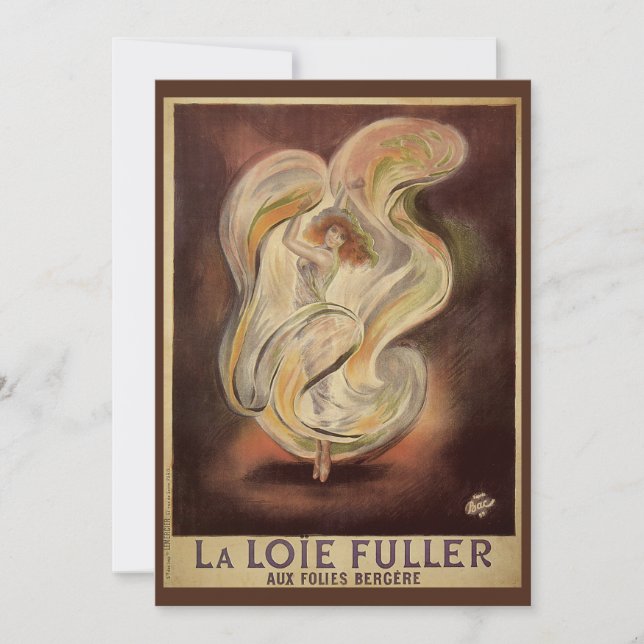 Vintage Art Nouveau, La Loie Fuller Modern Dancer (Front)