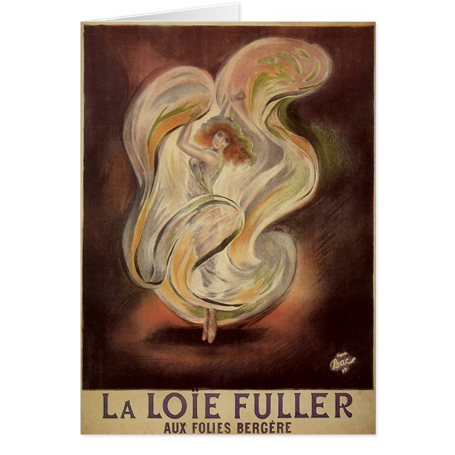 Vintage Art Nouveau, La Loie Fuller Modern Dancer (Front)