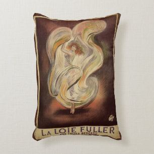 Vintage Art Nouveau, La Loie Fuller Modern Dancer Accent Pillow