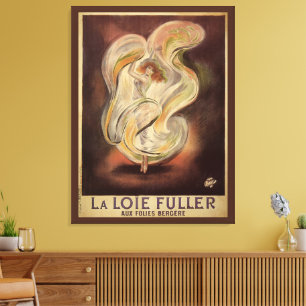 Vintage Art Nouveau, La Loie Fuller Modern Dancer Canvas Print