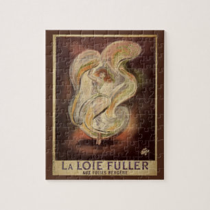 Vintage Art Nouveau, La Loie Fuller Modern Dancer Jigsaw Puzzle