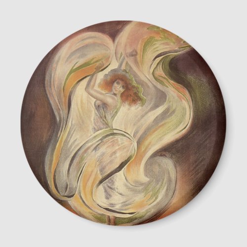 Vintage Art Nouveau La Loie Fuller Modern Dancer Magnet