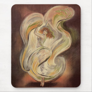 Vintage Art Nouveau, La Loie Fuller Modern Dancer Mouse Pad