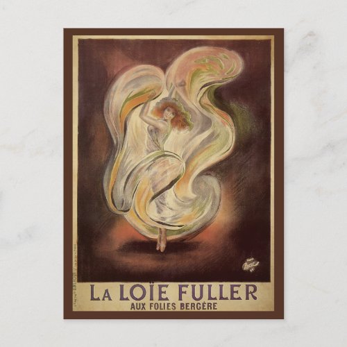 Vintage Art Nouveau La Loie Fuller Modern Dancer Postcard