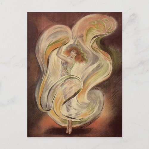 Vintage Art Nouveau La Loie Fuller Modern Dancer Postcard