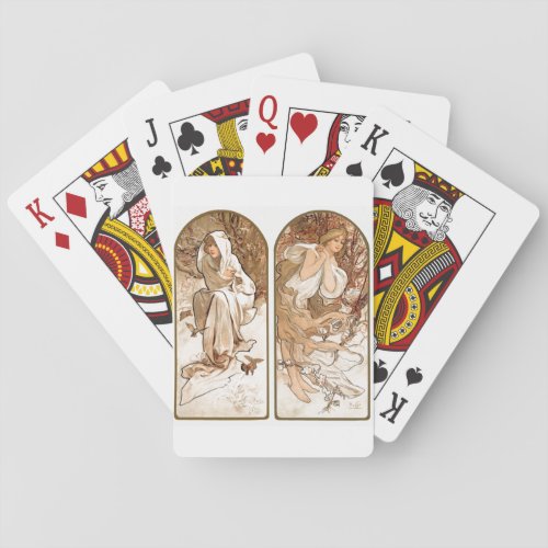 Vintage Art Nouveau Ladies Playing Cards