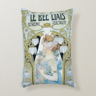Vintage Art Nouveau Le Bec Liais, Privat Livemont Accent Pillow