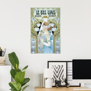 Vintage Art Nouveau Le Bec Liais, Privat Livemont Poster