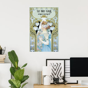 Vintage Art Nouveau Le Bec Liais, Privat Livemont Poster