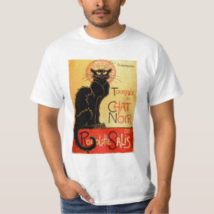 Vintage Art Nouveau Le Chat Noir Black Cat T-Shirt