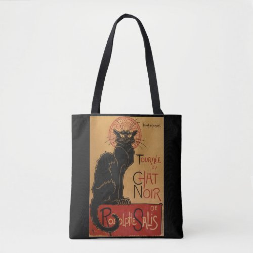 Vintage Art Nouveau Le Chat Noir Black Cat Tote Bag