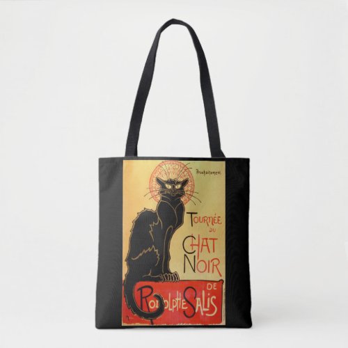 Vintage Art Nouveau Le Chat Noir Black Cat Tote Bag