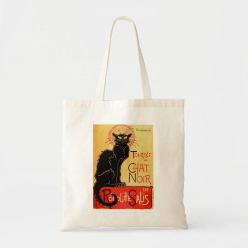 Vintage Art Nouveau Le Chat Noir Black Cat Tote Bag