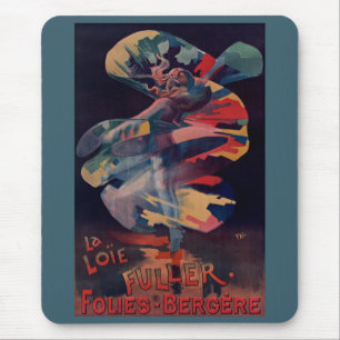 Vintage Art Nouveau, Loie Fuller at Folies Bergere Mouse Pad
