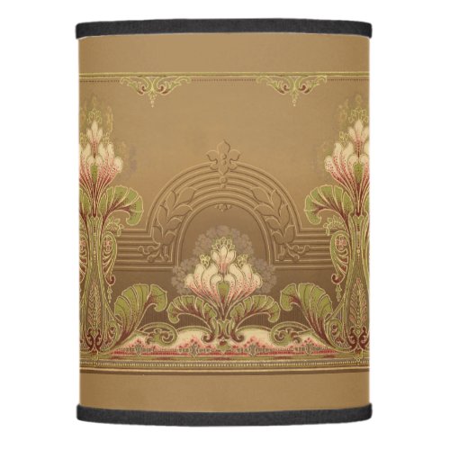 Vintage Art Nouveau Lotus Blossom Pattern Frieze Lamp Shade