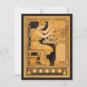 Vintage Art Nouveau, Love Conquers All Scientist