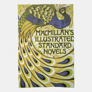 Vintage Art Nouveau, Macmillan's Peacock Feather Kitchen Towel