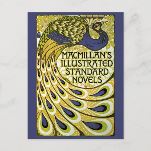 Vintage Art Nouveau Macmillans Peacock Feather Postcard