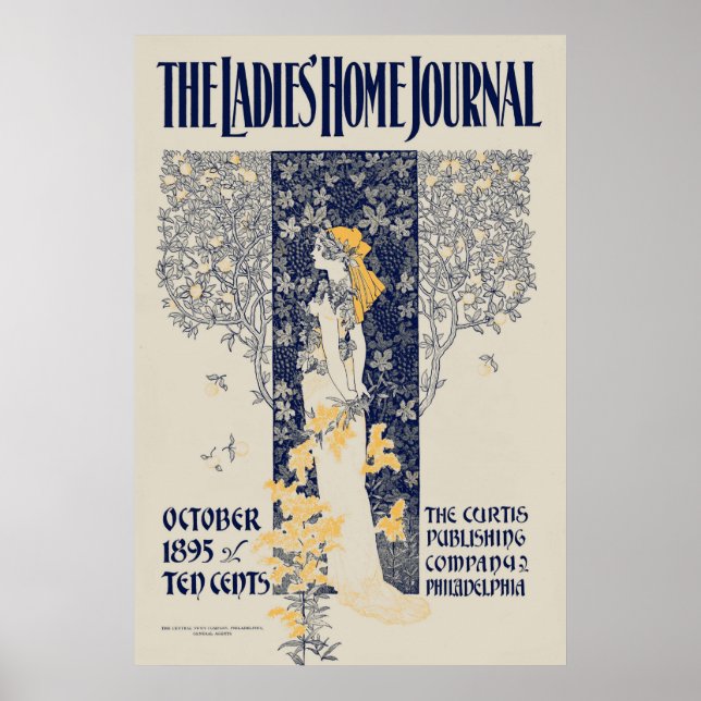 Vintage Art Nouveau Magazine Cover from 1895 Poster (Front)