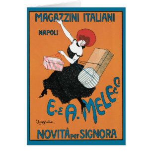 Vintage Art Nouveau Magazzini Italiani by Capiello Cards