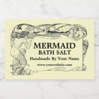 Vintage Art Nouveau Mermaid Template