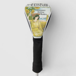 Vintage Art Nouveau Midsummer Woman Sunflowers Golf Head Cover