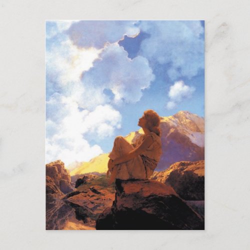 Vintage Art Nouveau Morning by Maxfield Parrish Postcard