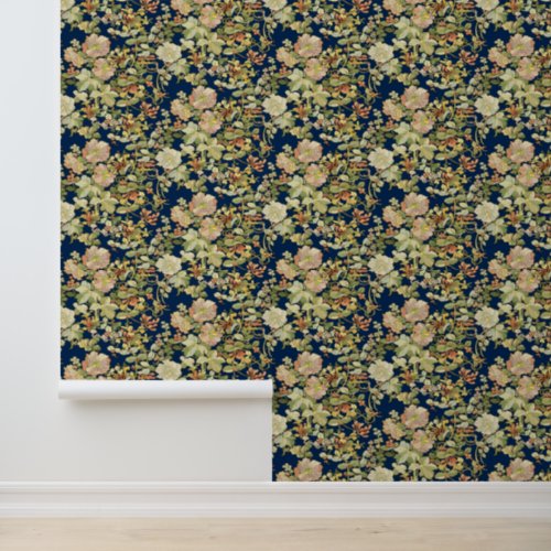 Vintage Art Nouveau Mucha Honeysuckle Pattern Wallpaper