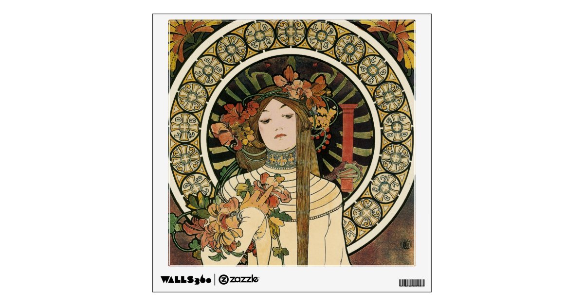 Vintage Art Nouveau Mucha Trappestine Poster Wall Decal Zazzle