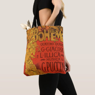 Vintage Art Nouveau Music, La Boheme Opera, 1896 Tote Bag
