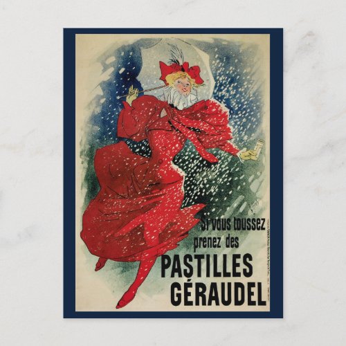 Vintage Art Nouveau Pastilles Geraudel Cough Drops Postcard