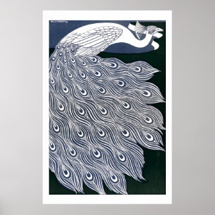 Vintage Art Nouveau Peacock by Will Bradley Poster