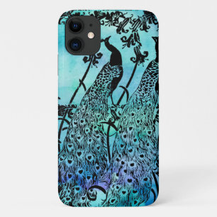 Vintage Art Nouveau Peacock Illustration Antique iPhone 11 Case