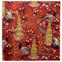 Vintage Art Nouveau Pheasants, Ferns and Dandelion