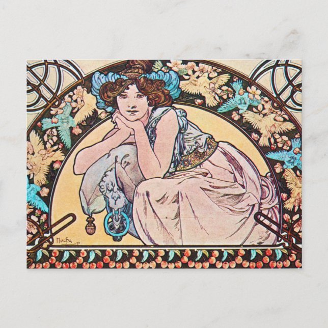 Vintage Art Nouveau Postcard (Front)