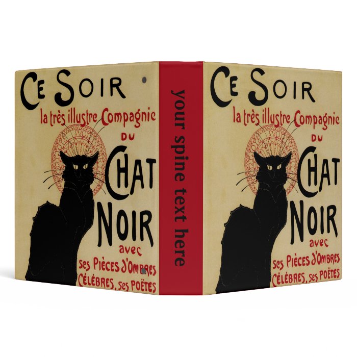 Vintage Art Nouveau, Le Chat Noir Vinyl Binders