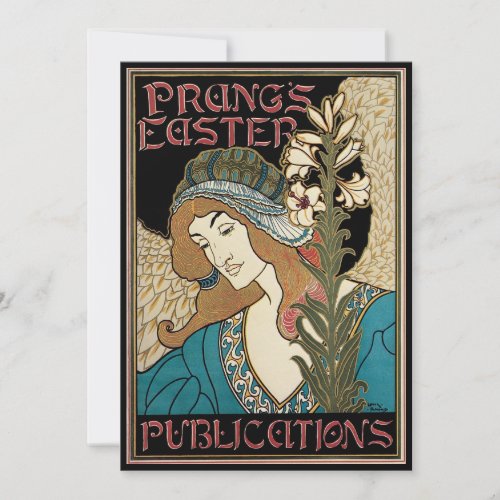 Vintage Art Nouveau Prangs Easter Publications Holiday Card