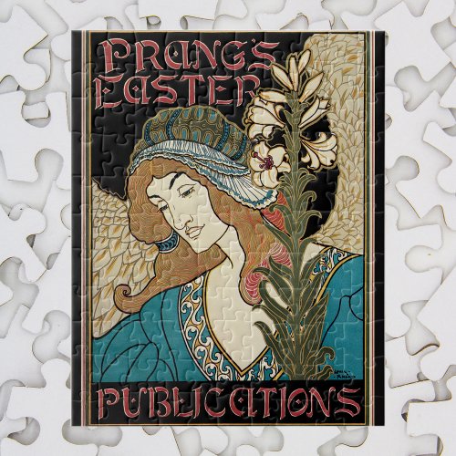 Vintage Art Nouveau Prangs Easter Publications Jigsaw Puzzle