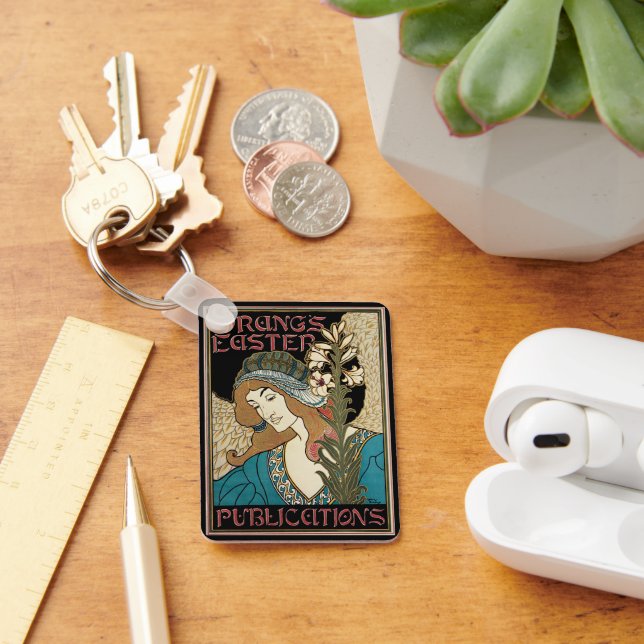Vintage Art Nouveau, Prang's Easter Publications Keychain (Desk)