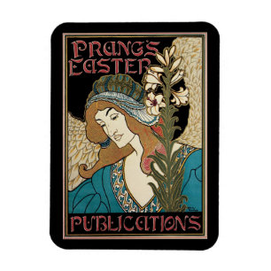 Vintage Art Nouveau, Prang's Easter Publications Magnet