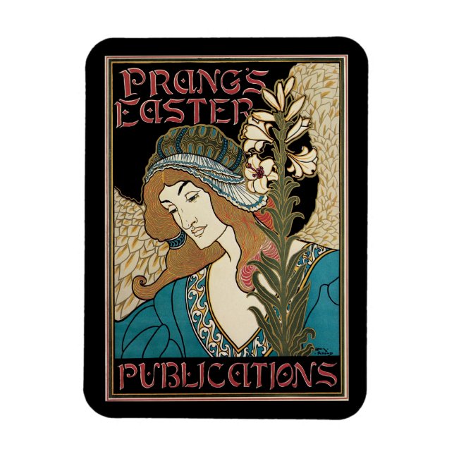 Vintage Art Nouveau, Prang's Easter Publications Magnet (Vertical)