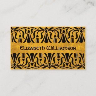 Vintage Art Nouveau Retro Chic Elegant Flowers Business Card