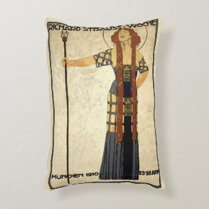Vintage Art Nouveau Richard Strauss-Woche, Munich Accent Pillow